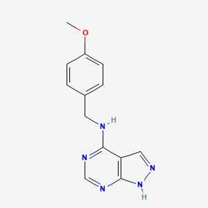 molecular formula C13H13N5O B15527991 N-(4-methoxybenzyl)-1H-pyrazolo[3,4-d]pyrimidin-4-amine 