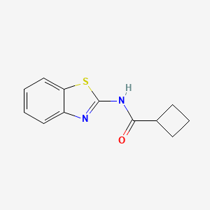 molecular formula C12H12N2OS B15528034 N-(benzo[d]thiazol-2-yl)cyclobutanecarboxamide 