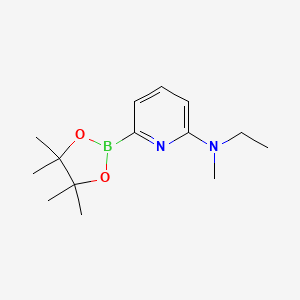 molecular formula C14H23BN2O2 B15528049 N-Ethyl-N-methyl-6-(4,4,5,5-tetramethyl-1,3,2-dioxaborolan-2-YL)pyridin-2-amine 
