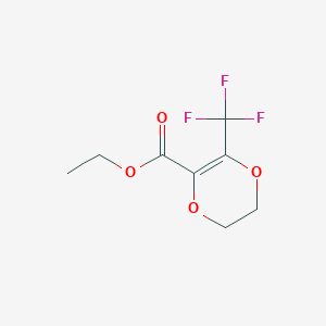 molecular formula C8H9F3O4 B15528064 Ethyl 5,6-dihydro-2-trifluoromethyl-1,4-dioxin-3-carboxylate 