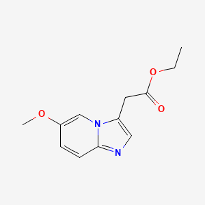 molecular formula C12H14N2O3 B15528172 Ethyl (6-methoxyimidazo[1,2-A]pyridin-3-YL)acetate 