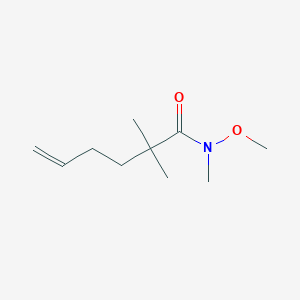 molecular formula C10H19NO2 B15528183 N-methoxy-N,2,2-trimethylhex-5-enamide 