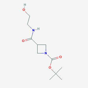 molecular formula C11H20N2O4 B15528226 Tert-butyl 3-((2-hydroxyethyl)carbamoyl)azetidine-1-carboxylate 