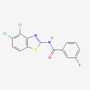 molecular formula C14H7Cl2FN2OS B15528288 N-(4,5-dichloro-1,3-benzothiazol-2-yl)-3-fluorobenzamide 