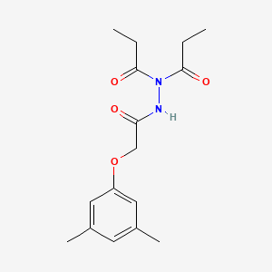 molecular formula C16H22N2O4 B15528329 N'-[(3,5-dimethylphenoxy)acetyl]-N-propanoylpropanehydrazide 