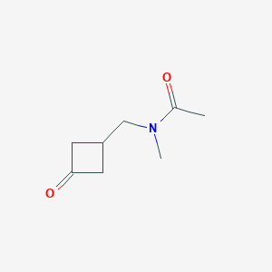 molecular formula C8H13NO2 B15528403 N-methyl-N-((3-oxocyclobutyl)methyl)acetamide 