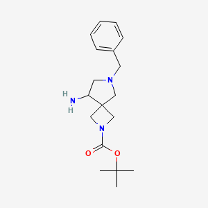 molecular formula C18H27N3O2 B15528524 Tert-butyl 8-amino-6-benzyl-2,6-diazaspiro[3.4]octane-2-carboxylate 