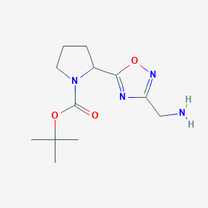 molecular formula C12H20N4O3 B15528532 Tert-butyl 2-(3-(aminomethyl)-1,2,4-oxadiazol-5-yl)pyrrolidine-1-carboxylate 