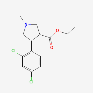 molecular formula C14H17Cl2NO2 B15528746 Ethyl 4-(2,4-dichlorophenyl)-1-methylpyrrolidine-3-carboxylate 