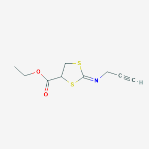 molecular formula C9H11NO2S2 B15528785 Ethyl (2Z)-2-(prop-2-ynylimino)-1,3-dithiolane-4-carboxylate 