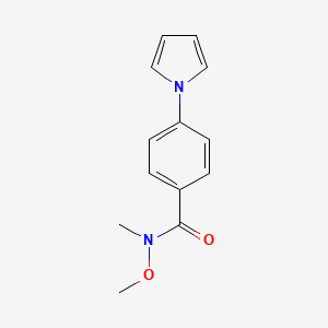 molecular formula C13H14N2O2 B15528910 N-methoxy-N-methyl-4-(1H-pyrrol-1-yl)benzamide 