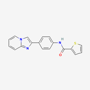 molecular formula C18H13N3OS B15528979 N-(4-imidazo[1,2-a]pyridin-2-ylphenyl)thiophene-2-carboxamide 
