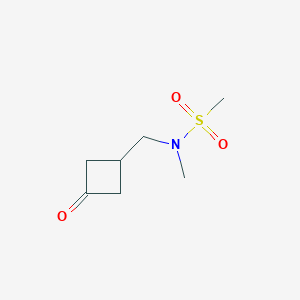 molecular formula C7H13NO3S B15529250 N-methyl-N-((3-oxocyclobutyl)methyl)methanesulfonamide 