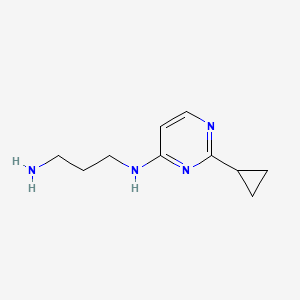 molecular formula C10H16N4 B15529306 N1-(2-cyclopropylpyrimidin-4-yl)propane-1,3-diamine 
