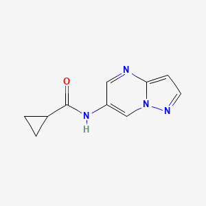 molecular formula C10H10N4O B15529375 N-(pyrazolo[1,5-a]pyrimidin-6-yl)cyclopropanecarboxamide 
