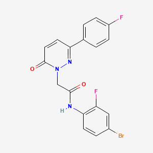 molecular formula C18H12BrF2N3O2 B15529484 N-(4-bromo-2-fluorophenyl)-2-(3-(4-fluorophenyl)-6-oxopyridazin-1(6H)-yl)acetamide 