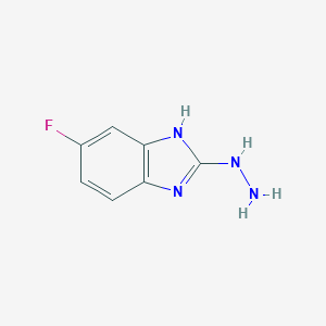 molecular formula C7H7FN4 B155295 5-Fluoro-2-hydrazinyl-1H-benzo[d]imidazole CAS No. 125908-10-3