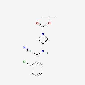 molecular formula C16H20ClN3O2 B15529506 Tert-butyl 3-(((2-chlorophenyl)(cyano)methyl)amino)azetidine-1-carboxylate 
