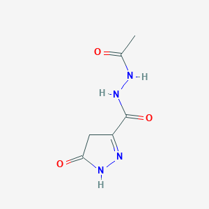 molecular formula C6H8N4O3 B15529537 N'-acetyl-5-oxo-4,5-dihydro-1H-pyrazole-3-carbohydrazide 