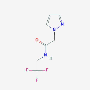 molecular formula C7H8F3N3O B15529602 2-(1H-pyrazol-1-yl)-N-(2,2,2-trifluoroethyl)acetamide 