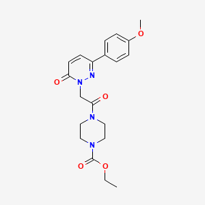 molecular formula C20H24N4O5 B15529735 ethyl 4-{[3-(4-methoxyphenyl)-6-oxopyridazin-1(6H)-yl]acetyl}piperazine-1-carboxylate 
