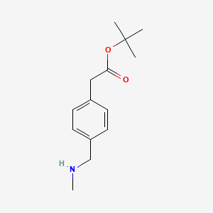 molecular formula C14H21NO2 B15530269 Tert-butyl 2-(4-((methylamino)methyl)phenyl)acetate 