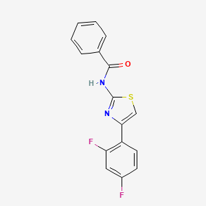 molecular formula C16H10F2N2OS B15530372 N-[4-(2,4-difluorophenyl)-1,3-thiazol-2-yl]benzamide 