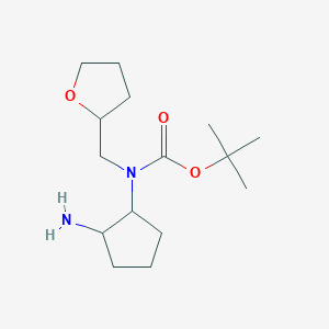 molecular formula C15H28N2O3 B15530416 Tert-butyl (2-aminocyclopentyl)((tetrahydrofuran-2-yl)methyl)carbamate 