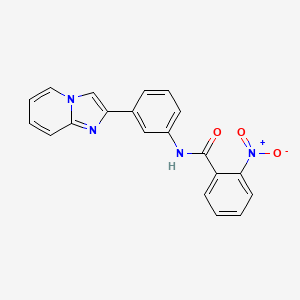 molecular formula C20H14N4O3 B15530869 N-(3-(imidazo[1,2-a]pyridin-2-yl)phenyl)-2-nitrobenzamide 