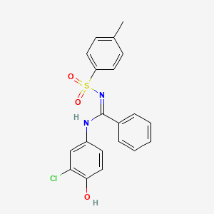 molecular formula C20H17ClN2O3S B15530897 N-(3-chloro-4-hydroxyphenyl)-N'-[(4-methylphenyl)sulfonyl]benzenecarboximidamide 