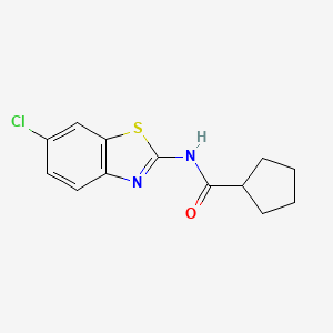 molecular formula C13H13ClN2OS B15530905 N-(6-chloro-1,3-benzothiazol-2-yl)cyclopentanecarboxamide 