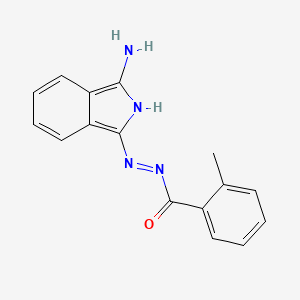 molecular formula C16H14N4O B15530958 N'-[(1Z)-3-amino-1H-isoindol-1-ylidene]-2-methylbenzohydrazide 