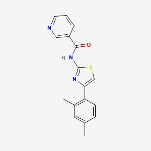 molecular formula C17H15N3OS B15531463 N-[4-(2,4-dimethylphenyl)-1,3-thiazol-2-yl]pyridine-3-carboxamide 