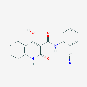molecular formula C17H15N3O3 B15531544 N-(2-cyanophenyl)-2,4-dihydroxy-5,6,7,8-tetrahydroquinoline-3-carboxamide 