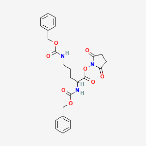 molecular formula C25H27N3O8 B15531629 N-Cbz-N5-Cbz-L-ornithine succinimido ester 