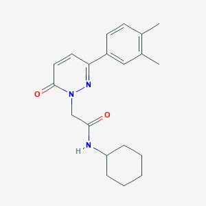 molecular formula C20H25N3O2 B15531690 N-cyclohexyl-2-(3-(3,4-dimethylphenyl)-6-oxopyridazin-1(6H)-yl)acetamide 