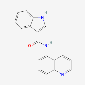 molecular formula C18H13N3O B15531843 N-(quinolin-5-yl)-1H-indole-3-carboxamide 
