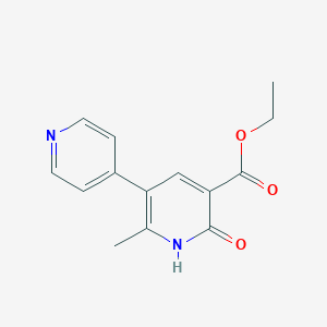 molecular formula C14H14N2O3 B155323 ethyl 6-methyl-2-oxo-5-pyridin-4-yl-1H-pyridine-3-carboxylate CAS No. 80442-07-5