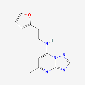 molecular formula C12H13N5O B15532300 n-(2-(Furan-2-yl)ethyl)-5-methyl-[1,2,4]triazolo[1,5-a]pyrimidin-7-amine 