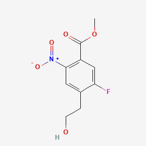 molecular formula C10H10FNO5 B15532393 Methyl 5-fluoro-4-(2-hydroxyethyl)-2-nitrobenzoate 