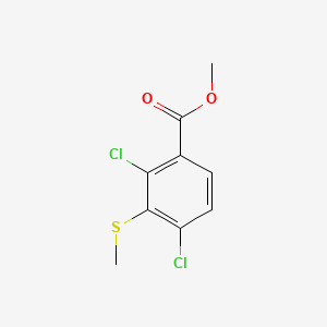 molecular formula C9H8Cl2O2S B15532397 Methyl 2,4-dichloro-3-(methylthio)benzoate 