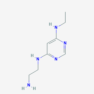 molecular formula C8H15N5 B15532419 N4-(2-aminoethyl)-N6-ethylpyrimidine-4,6-diamine 