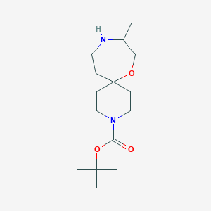 molecular formula C15H28N2O3 B15532439 Tert-butyl 9-methyl-7-oxa-3,10-diazaspiro[5.6]dodecane-3-carboxylate 