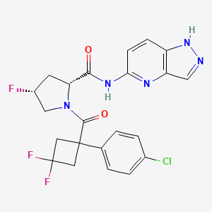 molecular formula C22H19ClF3N5O2 B15532660 p300/CBP Inhibitor 28 