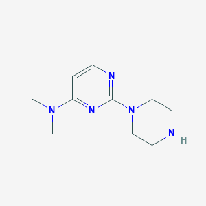 molecular formula C10H17N5 B15532772 N,N-dimethyl-2-(piperazin-1-yl)pyrimidin-4-amine CAS No. 55745-86-3
