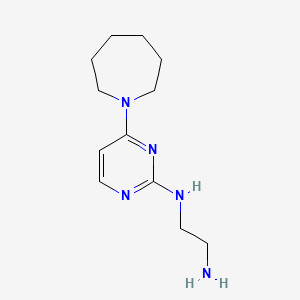 molecular formula C12H21N5 B15532941 N1-(4-(azepan-1-yl)pyrimidin-2-yl)ethane-1,2-diamine 