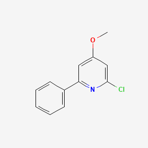 molecular formula C12H10ClNO B15533048 2-Chloro-4-methoxy-6-phenylpyridine 