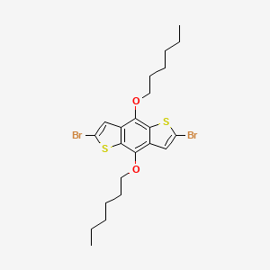 molecular formula C22H28Br2O2S2 B15533134 2,6-dibromo-4,8-dihexoxythieno[2,3-f][1]benzothiole 