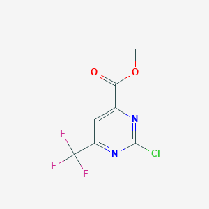 molecular formula C7H4ClF3N2O2 B15533147 Methyl 2-chloro-4-(trifluoromethyl)pyrimidine-6-carboxylate 