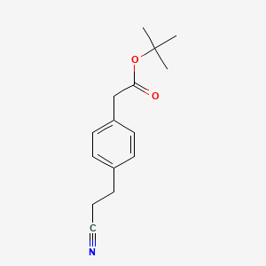 molecular formula C15H19NO2 B15533241 Tert-butyl 2-(4-(2-cyanoethyl)phenyl)acetate 
